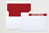 "Wonderful Ribbon" - Retired Holiday Cards in Poinsettia by Laura Bolter - Liner and Label
