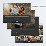 "minimal noel" - Retired Holiday Cards in Charcoal by Joan Nguyen - Back of Card