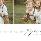"They Rejoiced" - Retired Holiday Cards in Pine by Brianne Larsen - Close-Up