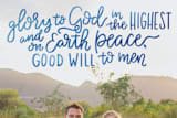 "Glory to God in the Highest" - Retired Holiday Cards in Indigo by Erin Niehenke - Close-Up