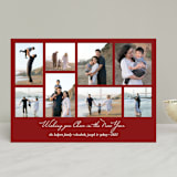 "Simple Collage Layout" - Retired Holiday Cards in Ruby by Christa Dominguez - Front