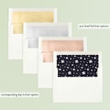 "Joyful Lettering" - Retired Holiday Cards in Midnight by Sarah Brown - Slip-In Envelope Liners