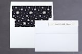 "Joyful Lettering" - Retired Holiday Cards in Midnight by Sarah Brown - Liner and Label