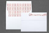 "Rejoice in Him" - Retired Holiday Cards in Berry by Marta Berk - Liner and Label