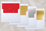 "Merriest Confetti" - Retired Holiday Cards in Linen by Erin Deegan - Slip-In Envelope Liners