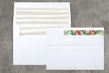 "bursting wreath" - Retired Holiday Cards in cardinal by Rebecca Durflinger - Liner and Label