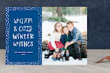 "Warm & Cozy Wishes" - Retired Holiday Cards in Denim by Kerry Doyle - Front