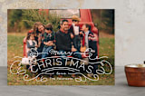 "Swirled Together" - Retired Holiday Cards in White by Megan Kelso - Front