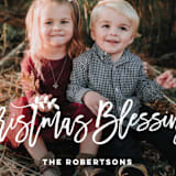 "Blessings for Christmas" - Retired Holiday Cards in Winter White by BeachPaperCo - Close-Up