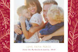 "Love, Faith, Peace" - Retired Holiday Cards in Berry by Anelle Mostert - Close-Up