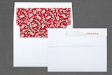 "Let Us Adore Him" - Retired Holiday Cards in Cranberry by Haley Warner - Liner and Label