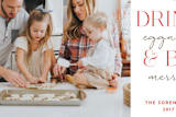 "Eat Drink & Be" - Retired Holiday Cards in Crimson by Design Lotus - Close-Up