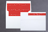 "Eat Drink & Be" - Retired Holiday Cards in Crimson by Design Lotus - Liner and Label