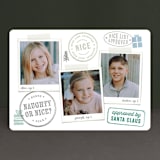 "Nice List Approved" - Retired Holiday Cards in Winter Green by Hooray Creative - Front
