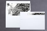 "Classical Update" - Retired Holiday Cards in Tuxedo by The Carillos - Liner and Label