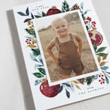 "Pomegranate" - Rosh Hashanah Cards in Evergreen by Beth Schneider - Detail