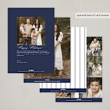 "Lake" - Rosh Hashanah Cards in Navy by Annie Shapiro - Back of Card Options