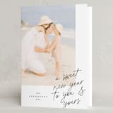 "Greeting Note" - Rosh Hashanah Cards in Powder by Grae - Folded Card