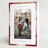 "Modern Plaid" - Rosh Hashanah Cards in Maple Leaf by Leah Bisch - Folded Card