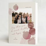 "Sweet Year" - Rosh Hashanah Cards in Peach by Pati Cascino - Folded Card