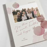 "Sweet Year" - Rosh Hashanah Cards in Peach by Pati Cascino - Detail
