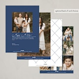 "Formal Rosh Hashanah" - Rosh Hashanah Cards in Midnight by Sarah Cohn - Back of Card Options