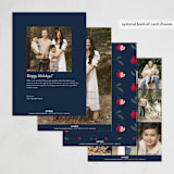 "Sweet New Year" - Rosh Hashanah Cards in Navy by Cindy Reynolds - Back of Card Options