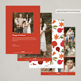 "New Year Pomegranates" - Rosh Hashanah Cards in Pomegranate by Becky Nimoy - Back of Card Options