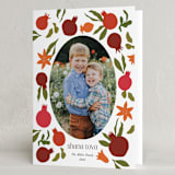 "New Year Pomegranates" - Rosh Hashanah Cards in Pomegranate by Becky Nimoy - Folded Card
