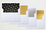 "oh hello new year" - Retired Holiday Cards in Latte by Robert True of Waui Design - Envelope Liners