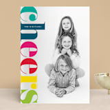"sideways cheers" - Retired Holiday Cards in Rainbow by Erin Deegan - Front