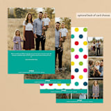 "sideways cheers" - Retired Holiday Cards in Rainbow by Erin Deegan - Back of Card