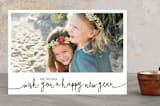 "We Wish You A Happy New Year" - Retired Holiday Cards in Midnight by Christine Taylor - Front
