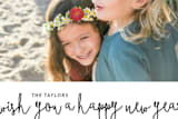 "We Wish You A Happy New Year" - Retired Holiday Cards in Midnight by Christine Taylor - Close-Up