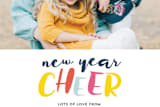 "Multi Cheer" - Retired Holiday Cards in Cheery Yellow by Erika Firm - Close-Up