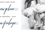 "new year new plans" - Retired Holiday Cards in Icy Blue by Anupama - Close-Up