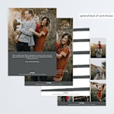 "Handwritten happy" - Retired Holiday Cards in Mist by Up Up Creative - Back of Card