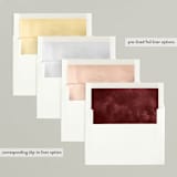 "Lightly " - Retired Holiday Cards in Blush by Erin L. Wilson - Envelope Liners