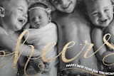 "Golden Cheers 2017" - Retired Holiday Cards in Golden by Helen H Wu - Close-Up