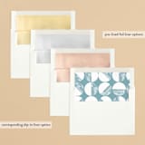 "Bold Cheer" - Retired Holiday Cards in Ocean by Hudson meet Rose - Envelope Liners