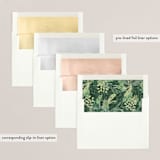 "Botanical Year" - Retired Holiday Cards in Pine by Sarah Brown - Envelope Liners