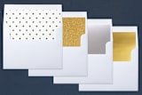"Classic New Year Script" - Retired Holiday Cards in Opal by Playground Prints - Envelope Liners