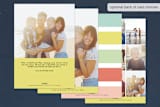 "Stacked Cheer" - Retired Holiday Cards in Rainbow by silverscreen studio - Back of Card