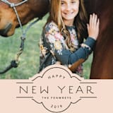 "scalloped adornment" - Retired Holiday Cards in Blush by Rebecca Durflinger - Close-Up