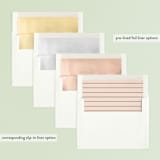 "scalloped adornment" - Retired Holiday Cards in Blush by Rebecca Durflinger - Envelope Liners