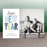 "Whimsical Letters" - Retired Holiday Cards in Winter Sky by Alethea and Ruth - Front