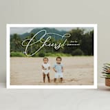 "Celebration Script" - Retired Holiday Cards in Snowfall by Meggy Masters - Front