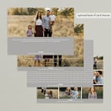 "Celebration Script" - Retired Holiday Cards in Snowfall by Meggy Masters - Back of Card