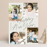 "Year Collage" - Retired Holiday Cards in Bone by Sandra Picco Design - Front