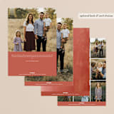 "New Adventures." - Retired Holiday Cards in Cherry by Liz Conley - Back of Card